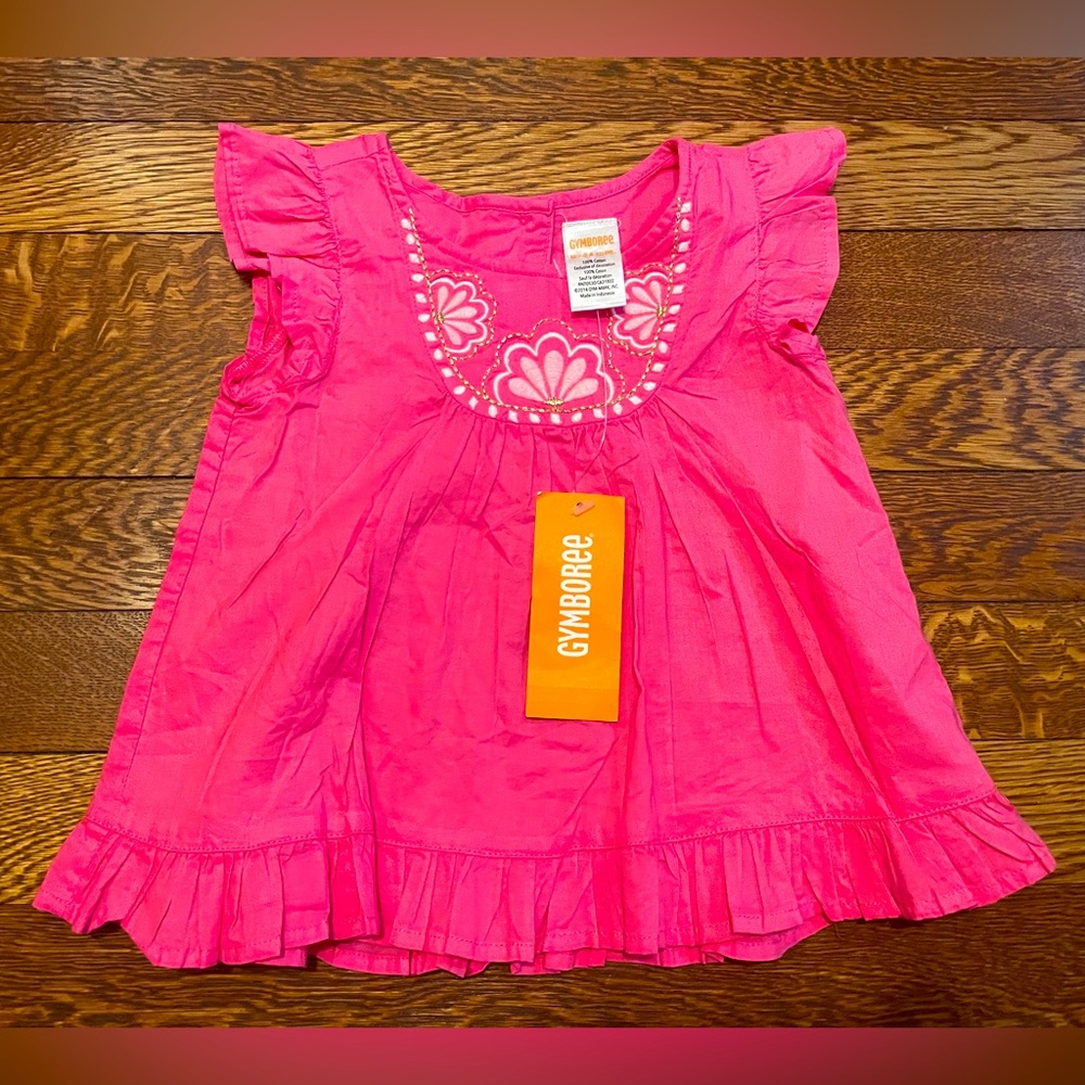 NWT Gymboree Mermaid Sweetie Pink Metallic Seashell Tunic Dress Size 18-24 Month
